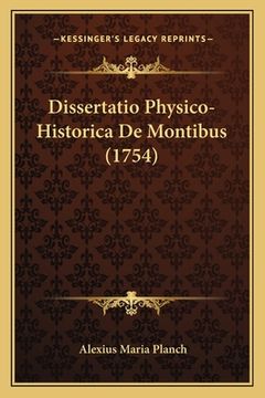 portada Dissertatio Physico-Historica De Montibus (1754) (en Latin)