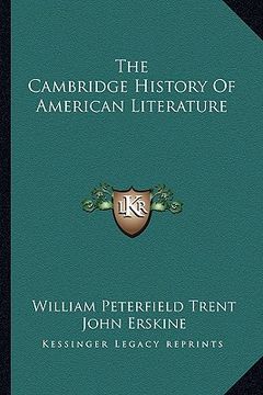 portada the cambridge history of american literature