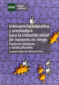 portada intervención educativa y orientadora para la inclusión social de menores en riesgo. factores escolares y socioculturales