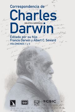 portada Correspondencia de Charles Darwin (2 Vols). Editada por su Hijo Francis Darwin y Albert c. Seward