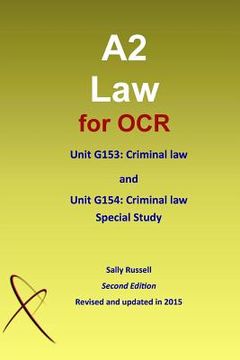 portada A2 Law for OCR Unit G153: Criminal Law and Unit G154: Criminal Law Special Study (in English)