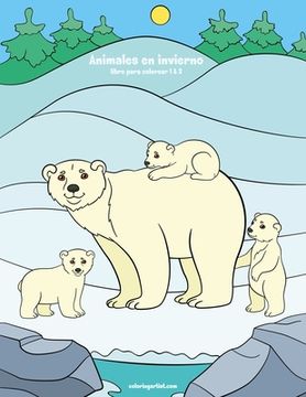 portada Animales en invierno libro para colorear 1 & 2