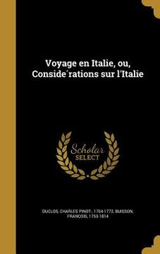 portada Voyage en Italie, ou, Considérations sur l'Italie (en Francés)