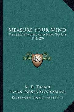 portada measure your mind: the mentimeter and how to use it (1920) (en Inglés)