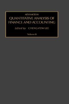 portada advances in quantitative analysis of finance and accounting (en Inglés)