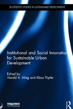 portada institutional and social innovation for sustainable urban development (in English)