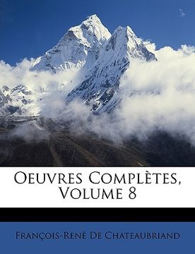 portada Oeuvres Complètes, Volume 8 (in French)