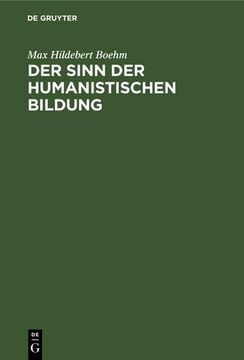 portada Der Sinn der Humanistischen Bildung (en Alemán)