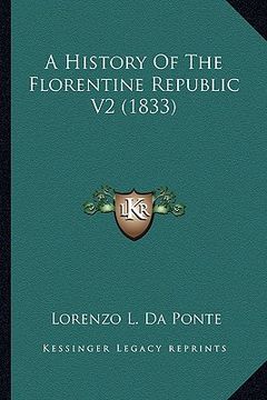 portada a history of the florentine republic v2 (1833)