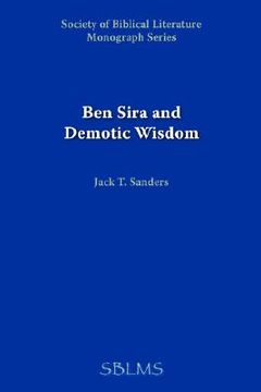portada ben sira and demotic wisdom (en Inglés)