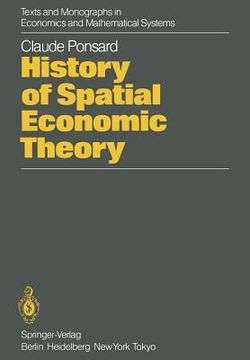 portada history of spatial economic theory (en Inglés)