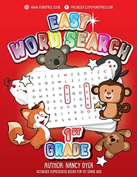 portada Easy Word Search 1st Grade: Activities Homeschool Books for 1st Grade Kids (Fun Space Club Word Search for Kids) (in English)