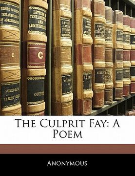 portada the culprit fay: a poem (en Inglés)