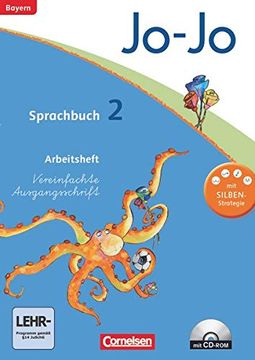 portada Jo-Jo Sprachbuch - Grundschule Bayern. 2. Jahrgangsstufe - Arbeitsheft in Vereinfachter Ausgangsschrift mit Cd-Rom (en Alemán)