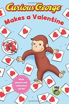 portada Curious George Makes a Valentine (Curious George: Green Light Reader, Level 2) (en Inglés)