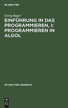 portada Einführung in das Programmieren, i: Programmieren in Algol 