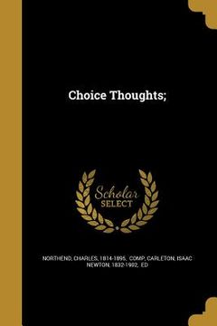 portada Choice Thoughts; (en Inglés)