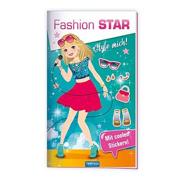 portada Trötsch Malbuch Stickermalbuch Fashion-Star Popstar (en Alemán)