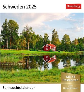 portada Schweden Sehnsuchtskalender 2025 - Wochenkalender mit 53 Postkarten