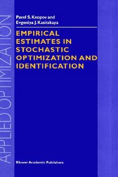 portada empirical estimates in stochastic optimization and identification (en Inglés)
