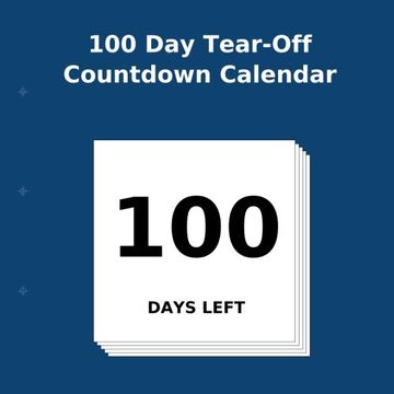 portada 100 Day Tear-Off Countdown Calendar (en Inglés)