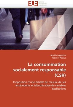 portada La Consommation Socialement Responsable (Csr)
