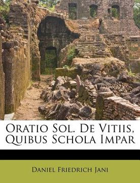 portada oratio sol. de vitiis, quibus schola impar (en Inglés)