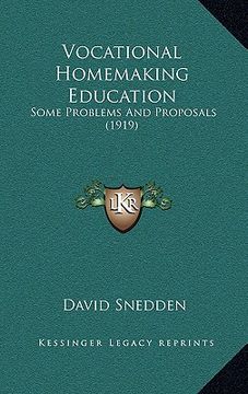 portada vocational homemaking education: some problems and proposals (1919) (en Inglés)