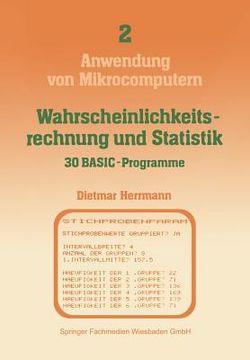 portada Wahrscheinlichkeitsrechnung Und Statistik -- 30 Basic-Programme (in German)