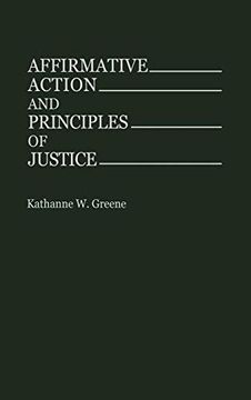 portada Affirmative Action and Principles of Justice (en Inglés)