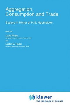 portada aggregation, consumption and trade: essays in honor of h.s. houthakker