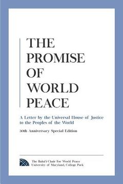 portada The Promise of World Peace: A Letter by the Universal House of Justice to the Peoples of the World (in English)