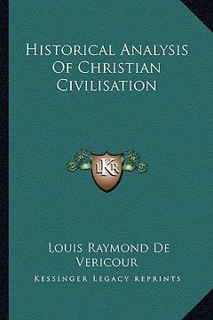 portada historical analysis of christian civilisation