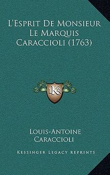 portada L'Esprit De Monsieur Le Marquis Caraccioli (1763) (in French)