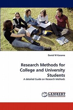 portada research methods for college and university students (en Inglés)