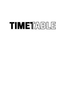 portada Timetable (en Inglés)