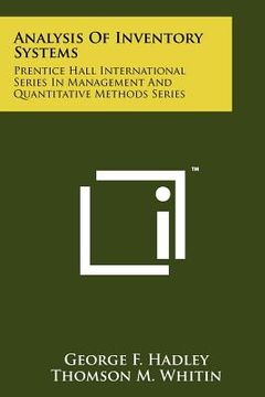 portada analysis of inventory systems: prentice hall international series in management and quantitative methods series (en Inglés)