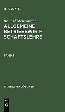 portada Allgemeine Betriebswirtschaftslehre. Band 2 (Sammlung Goschen) (en Alemán)