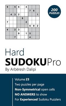 portada Hard Sudoku Pro: Book for Experienced Puzzlers (200 puzzles) Vol. 23 (en Inglés)