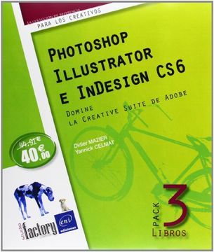 portada Pack 3 Libros Photoshop, Illustrator, Indesign cs6 Domine la