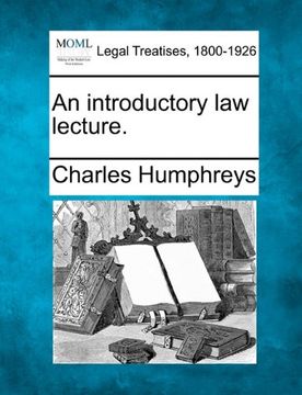 portada an introductory law lecture. (en Inglés)