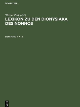 portada Lexikon zu den Dionysiaka des Nonnos, Lieferung 1, (¿ -¿ ) (en Alemán)
