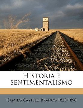 portada Historia E Sentimentalismo (en Portugués)