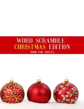 portada Word Scramble Christmas Edition Book For Adults: Large Print Nativity Puzzle With Solutions (en Inglés)