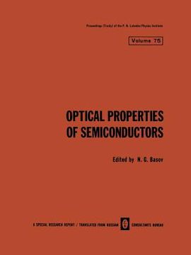 portada Optical Properties of Semiconductors (en Inglés)