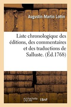 portada Liste Chronologique Des Editions, Des Commentaires Et Des Traductions de Salluste (Litterature) (French Edition)