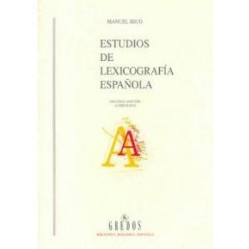 portada Estudios de Lexicografia Espanola/ Studies of Spanish Lexicography (in Spanish)