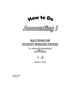 portada how to do accounting i solutions for chapter 1 - 9 (en Inglés)