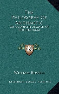 portada the philosophy of arithmetic: or a complete analysis of integers (1826) (in English)