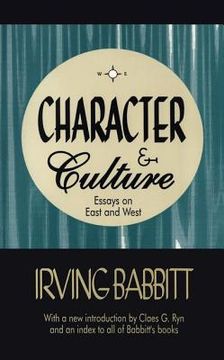 portada Character & Culture: Essays on East and West (in English)